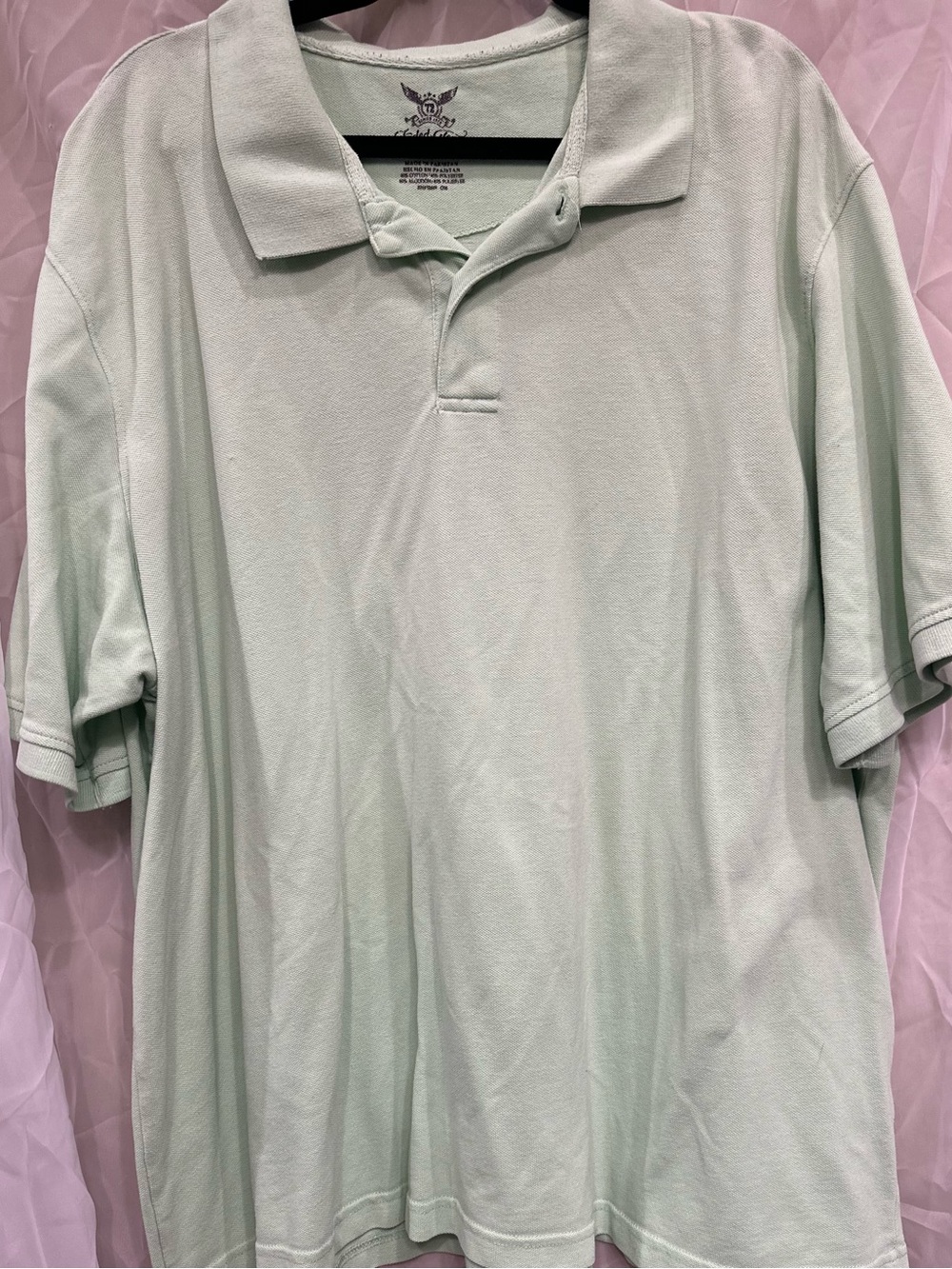 Faded Glory Light Mint Green Polo Shirt